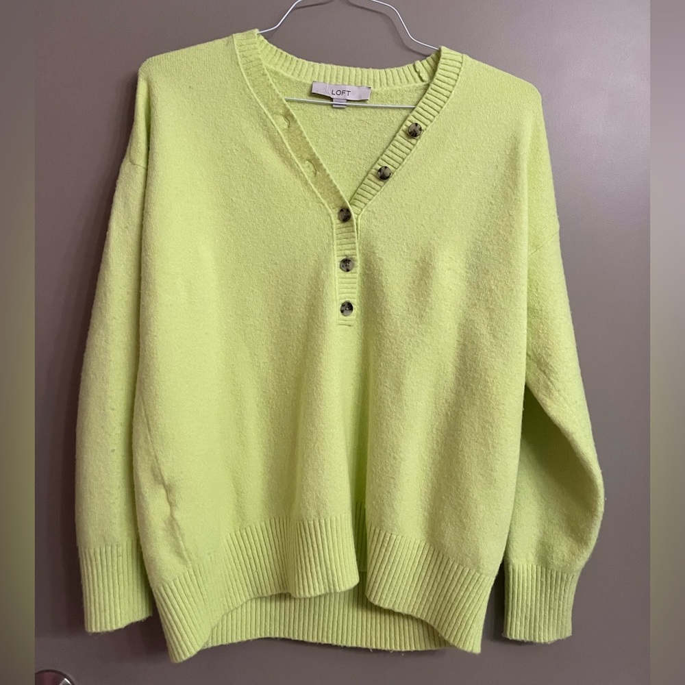 LOFT Neon Yellow Sweater
